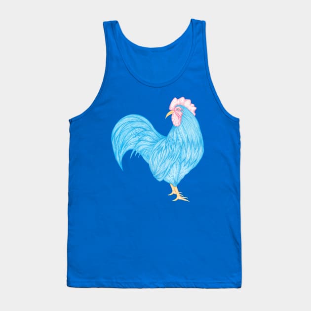 Blue Rooster Tank Top by Ranggasme